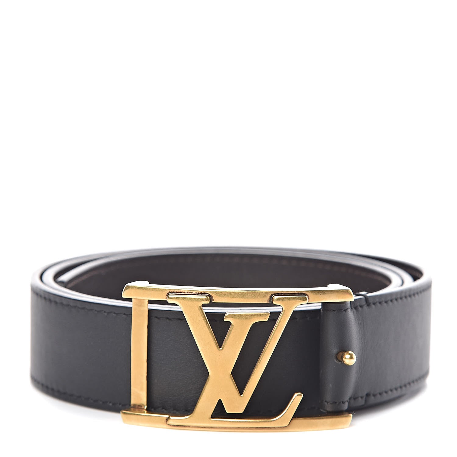 Louis Vuitton Calfskin LV Montana Belt 90 36 Black 1 of 7
