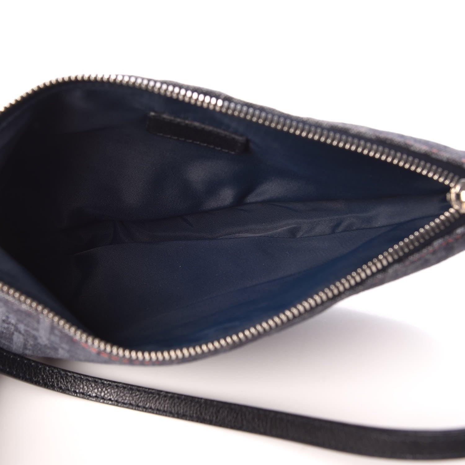 Christian Dior Denim Monogram Mini Saddle Pochette Navy 5 of 8