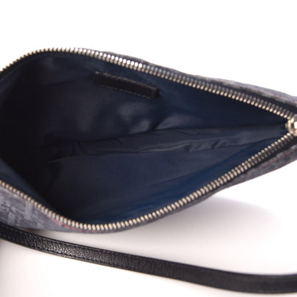 Christian Dior Denim Monogram Mini Saddle Pochette Navy 5 of 8