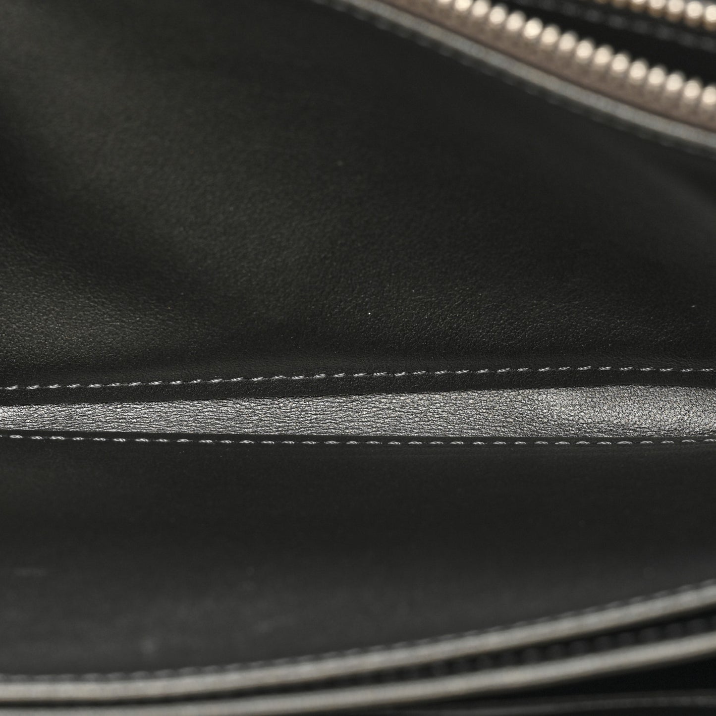 Lambskin Embossed Monogram Coussin Zippy Wallet Anthracite
