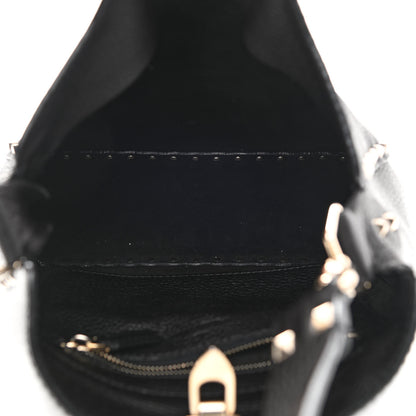 Valentino Garavani Pebbled Calfskin Small Rockstud Flip-Lock Messenger Bag Black 5 of 12