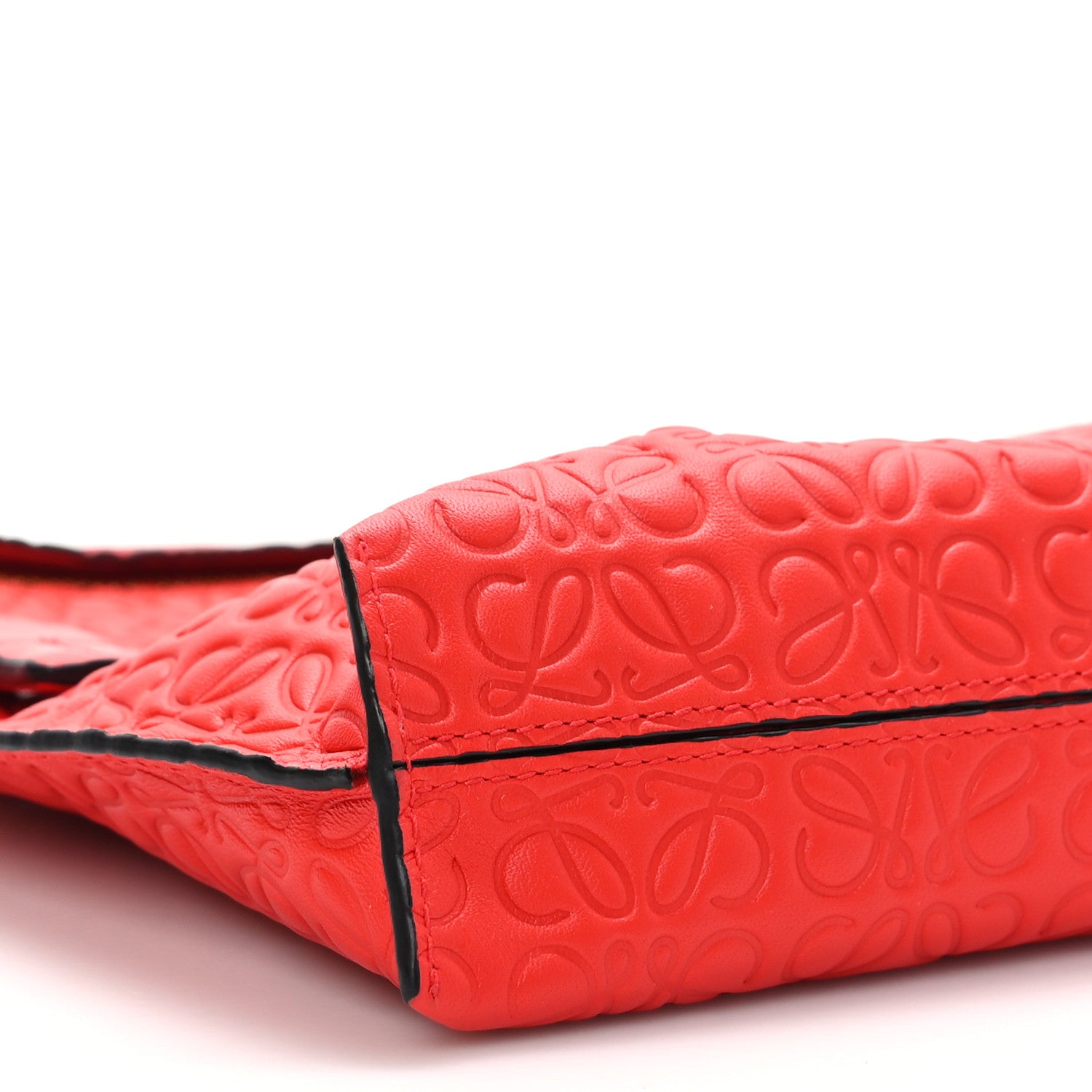 Loewe Calfskin Embossed Repeat T Pouch Red 7 of 8