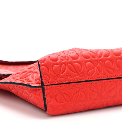 Loewe Calfskin Embossed Repeat T Pouch Red 7 of 8