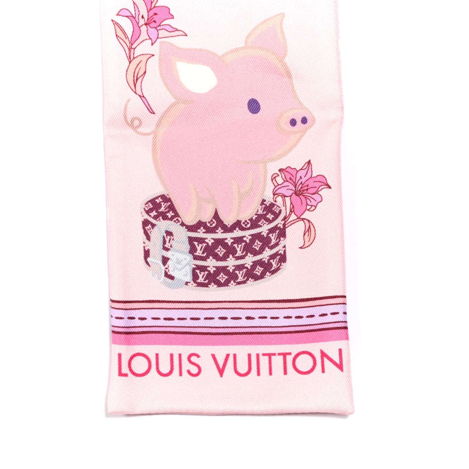 Louis Vuitton Silk Monogram Superstition Bandeau Light Pink 3 of 3