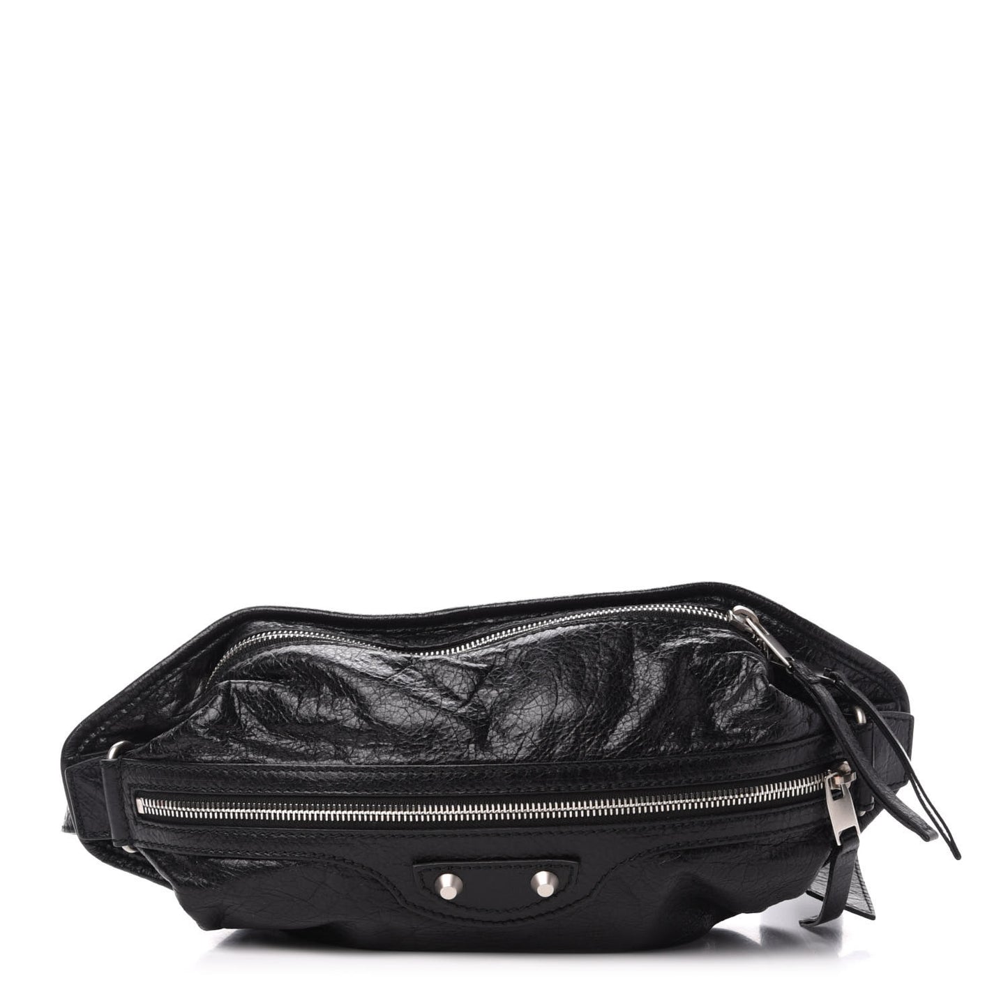 Lambskin Classic Hardware Neo Lift Hip Bag Black