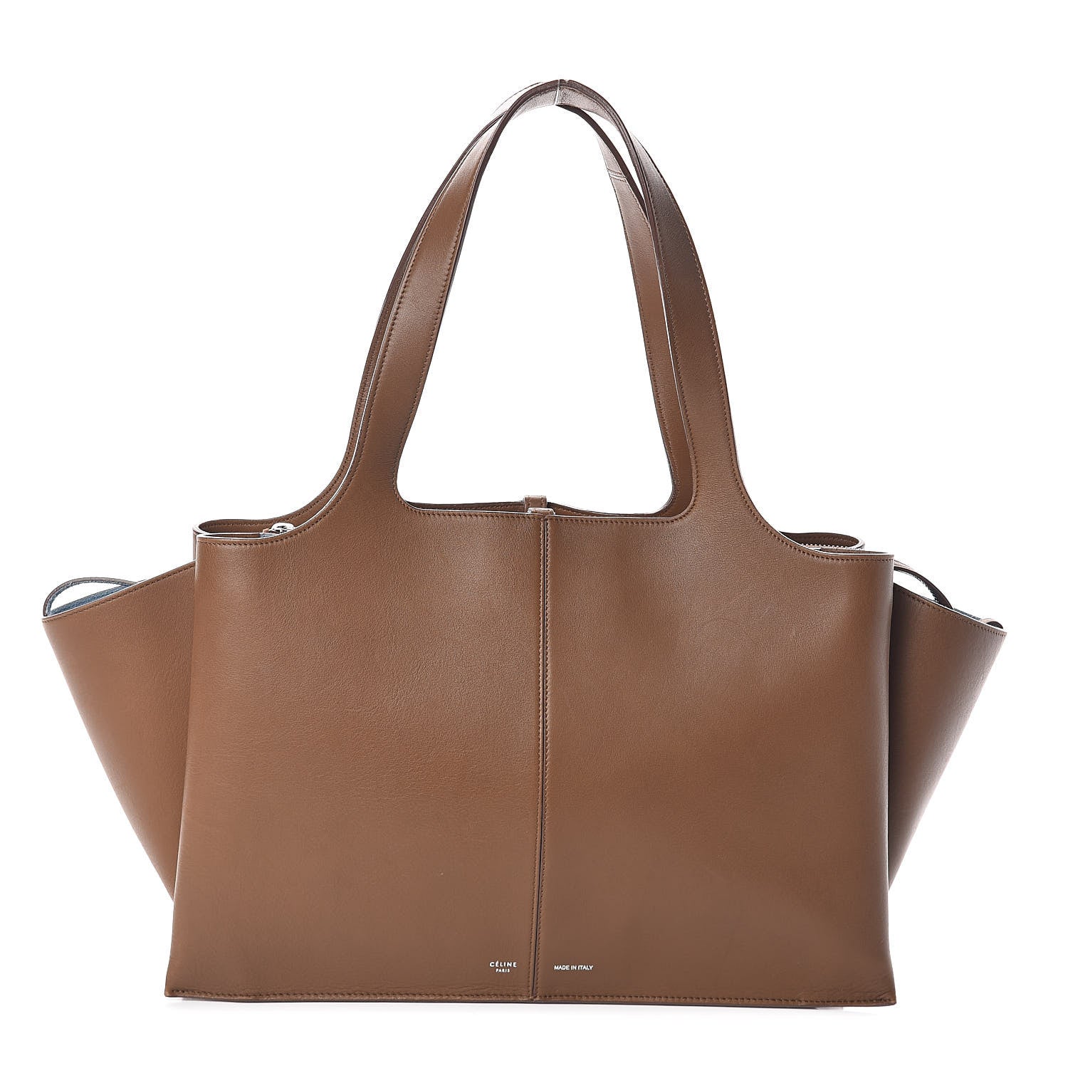Celine Calfskin Medium Tri-Fold Bag Taupe 1 of 12