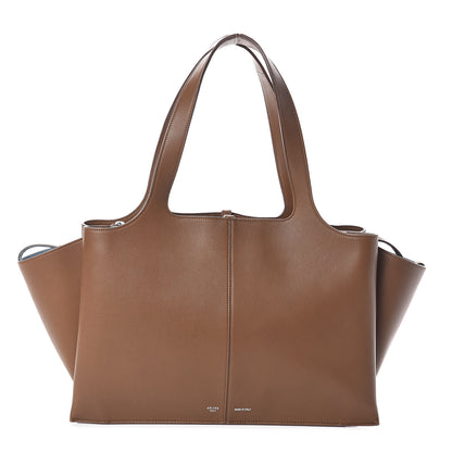 Celine Calfskin Medium Tri-Fold Bag Taupe 1 of 12