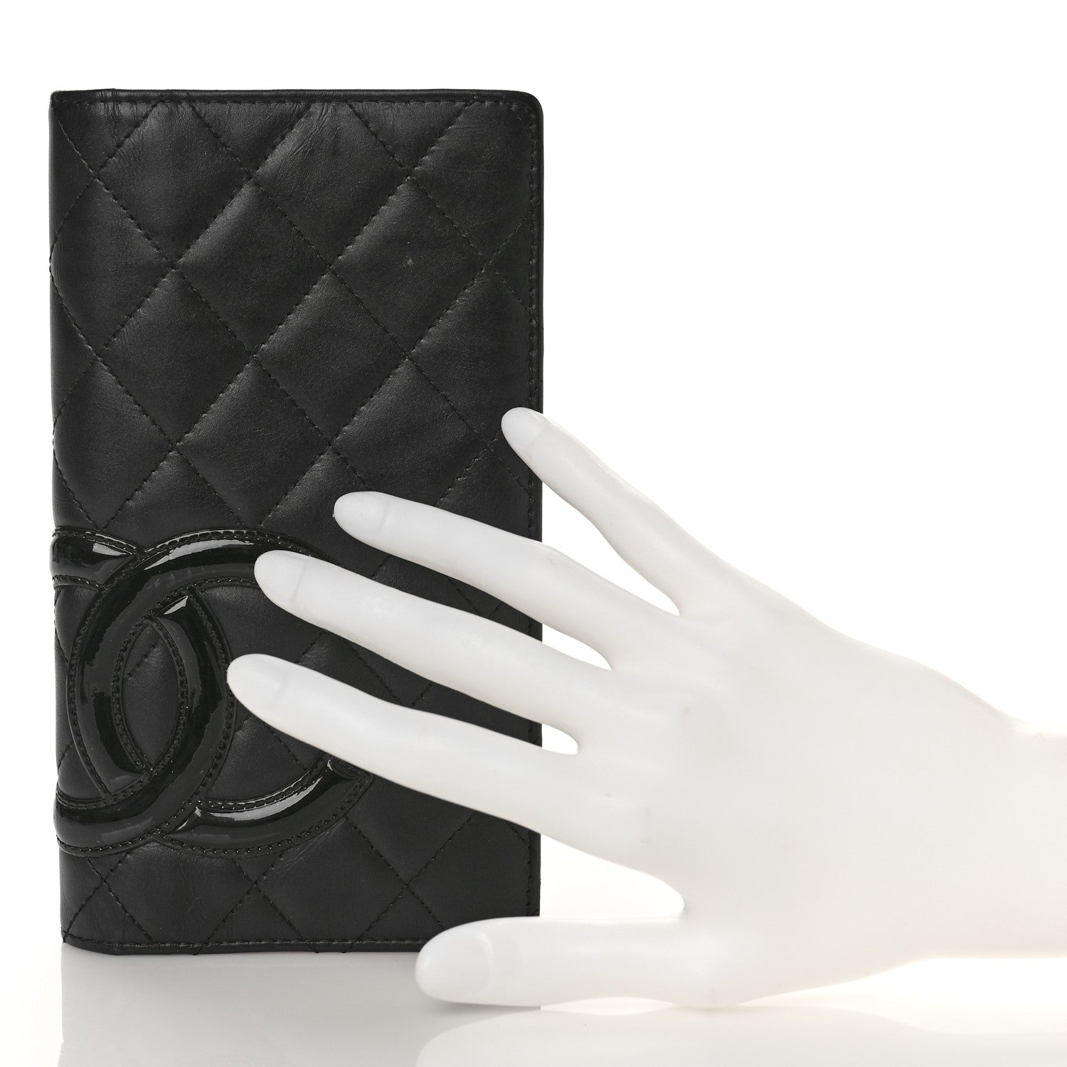 Chanel Calfskin Quilted Cambon Yen Wallet Black 2 of 10