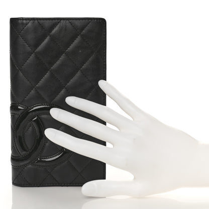 Chanel Calfskin Quilted Cambon Yen Wallet Black 2 of 10