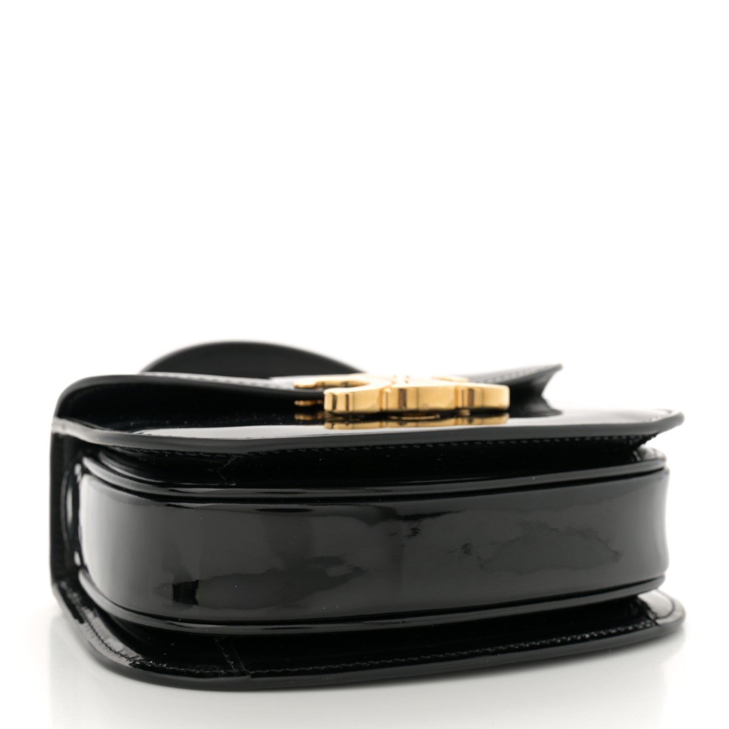 Celine Patent Calfskin Triomphe Mini Besace Clea Black 4 of 11