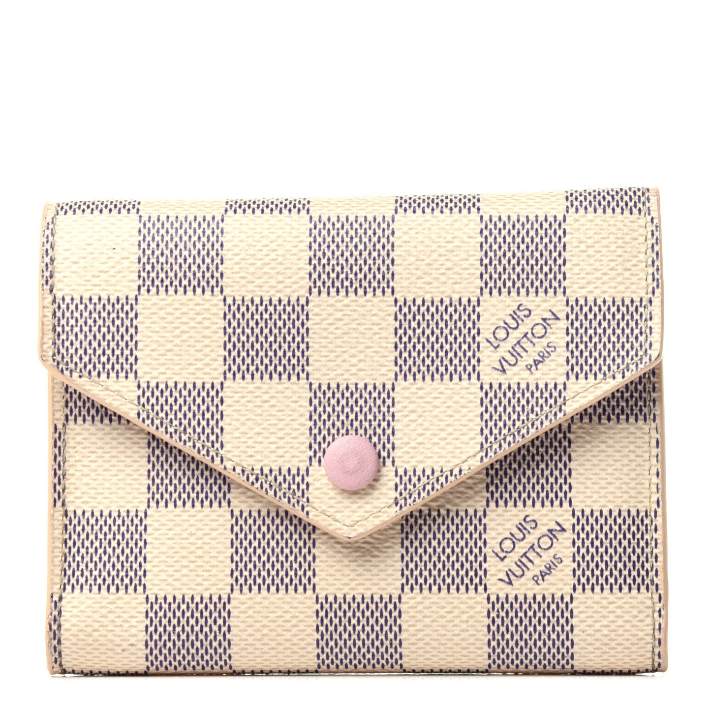 Damier Azur Victorine Wallet Rose Ballerine