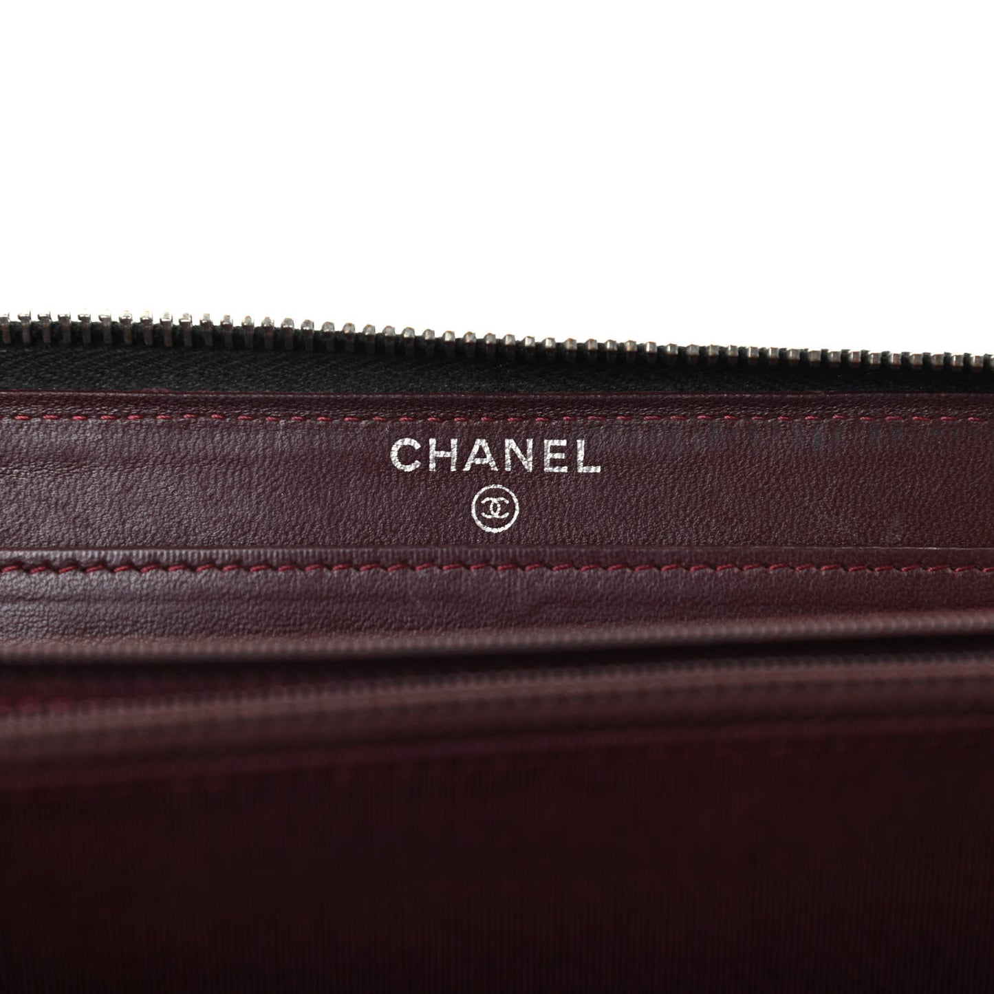 Lambskin Quilted Large Gusset Zip Around Wallet Black