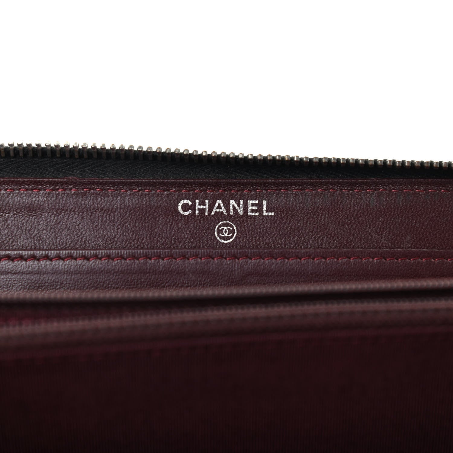 Chanel Lambskin Quilted Large Gusset Zip Around Wallet Black 6 of 11