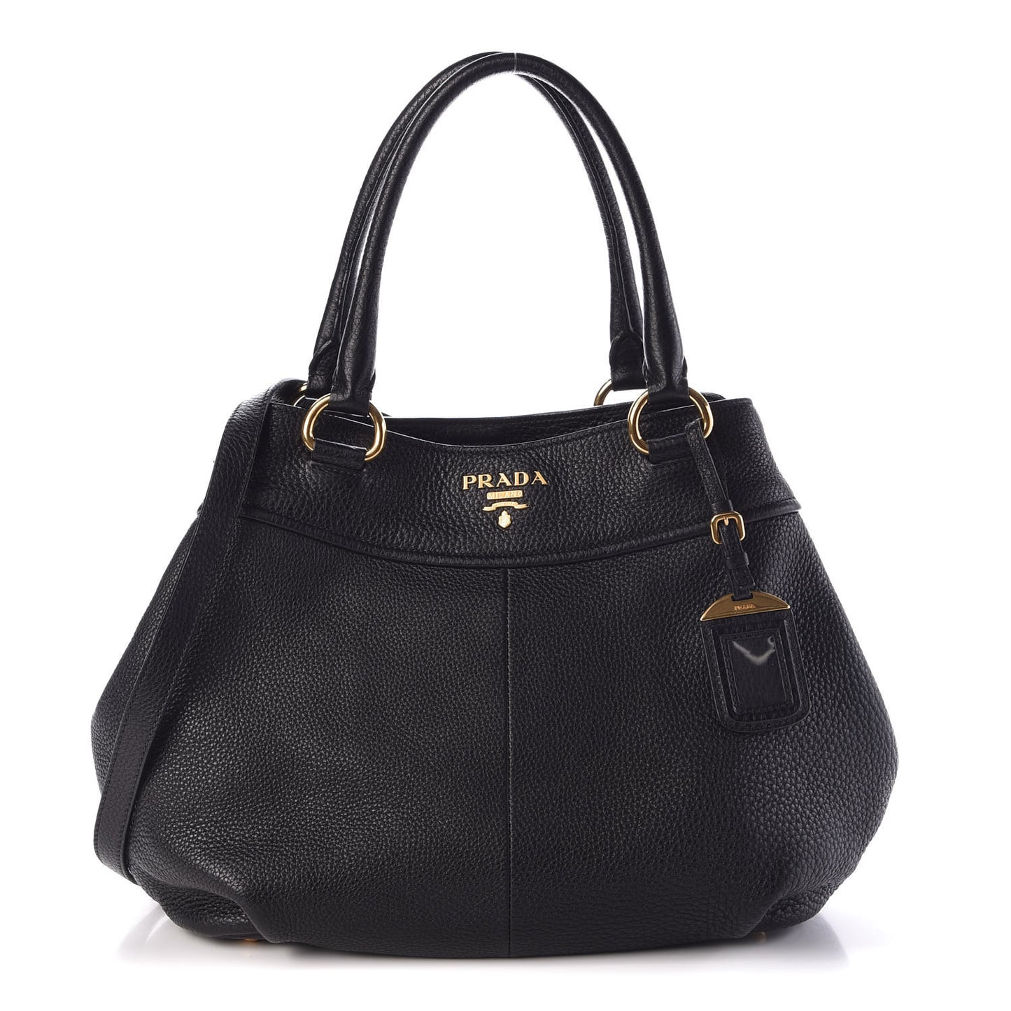 Vitello Daino Shoulder Bag Black