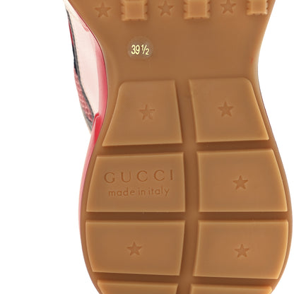 Gucci Lavaredo Eco Fabric Mesh Web Womens Rhyton Reflective Sneakers 39.5 Great White Water Rose Silver 6 of 9