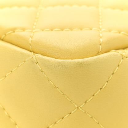 Chanel Calfskin Quilted Reissue Medium Camera Case  Yellow 11 of 15