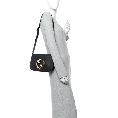 Gucci Roxy Calfskin Blondie Chain Shoulder Flap Bag Black 2 of 10