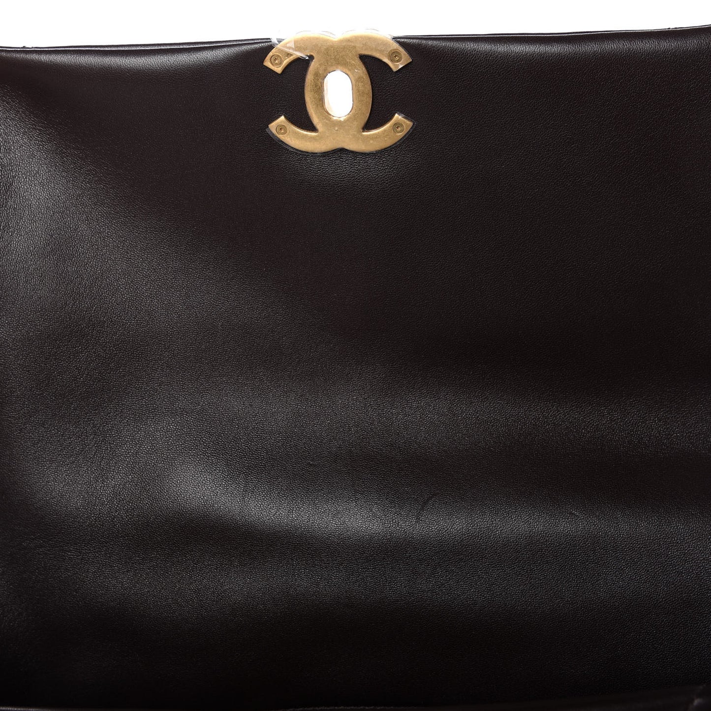 Lambskin Quilted Large Chanel 19 Flap Dark Brown
