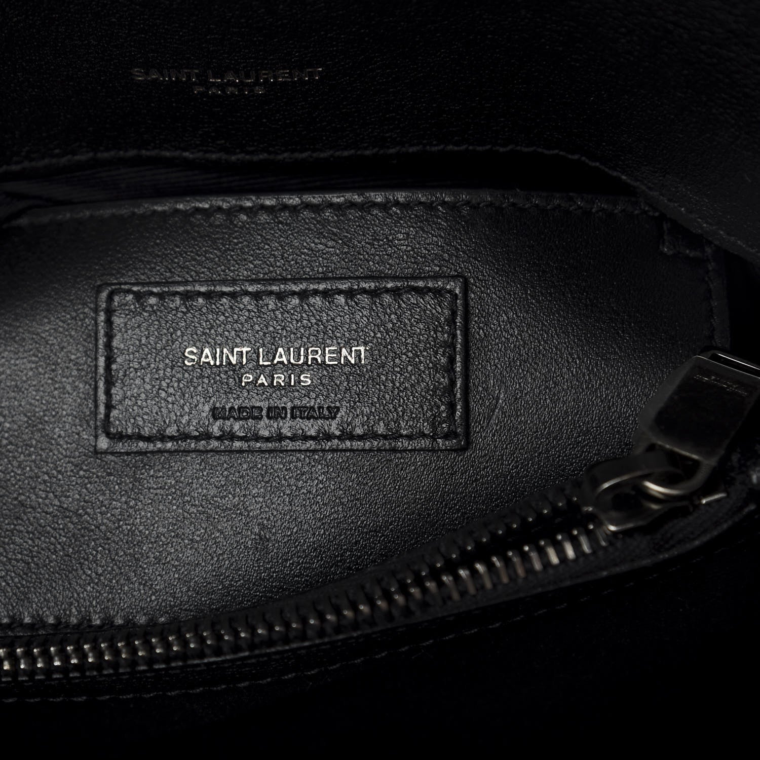 Saint Laurent Sheepskin Matelasse Chevron Monogram Medium College Bag Black 7 of 10