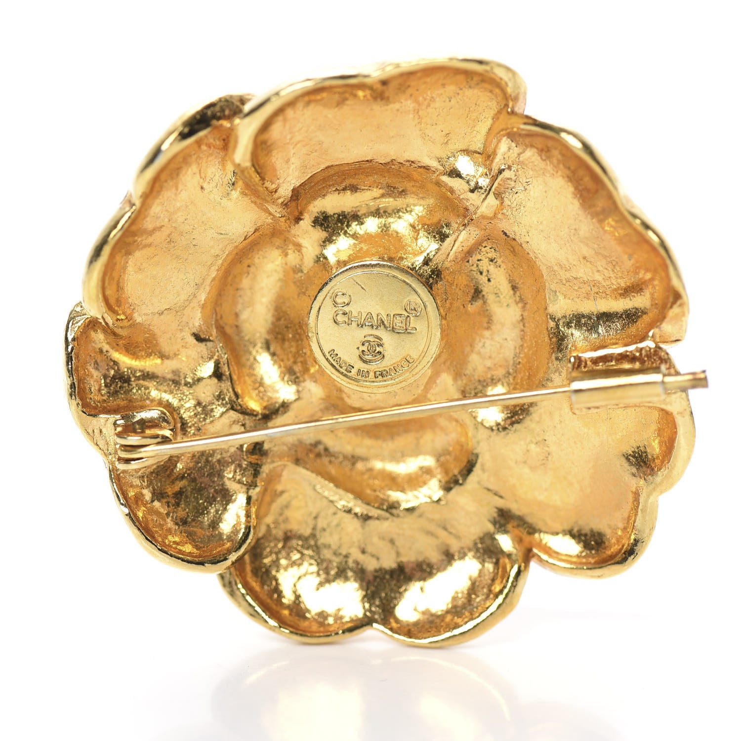 Chanel Camellia Brooch Gold 3 of 3