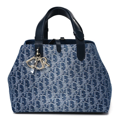 Christian Dior Denim Jacquard Oblique Medium Toujours Blue 1 of 11