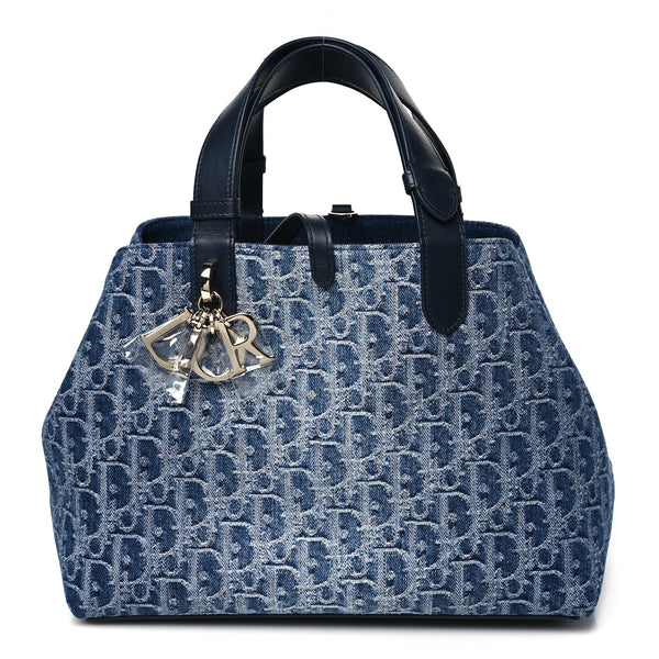 Christian Dior Denim Jacquard Oblique Medium Toujours Blue 1721891