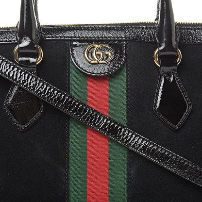Gucci Suede Patent GG Web Medium Ophidia Boston Black 8 of 14