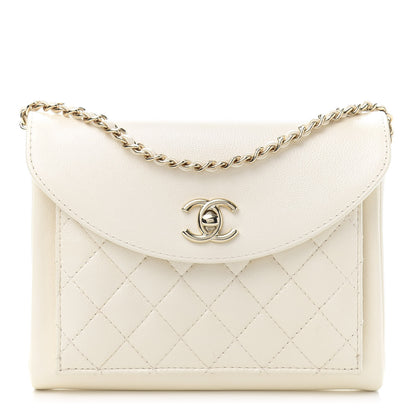 Chanel Calfskin Quilted Smart Pocket Crossbody Bag White 1 of 11