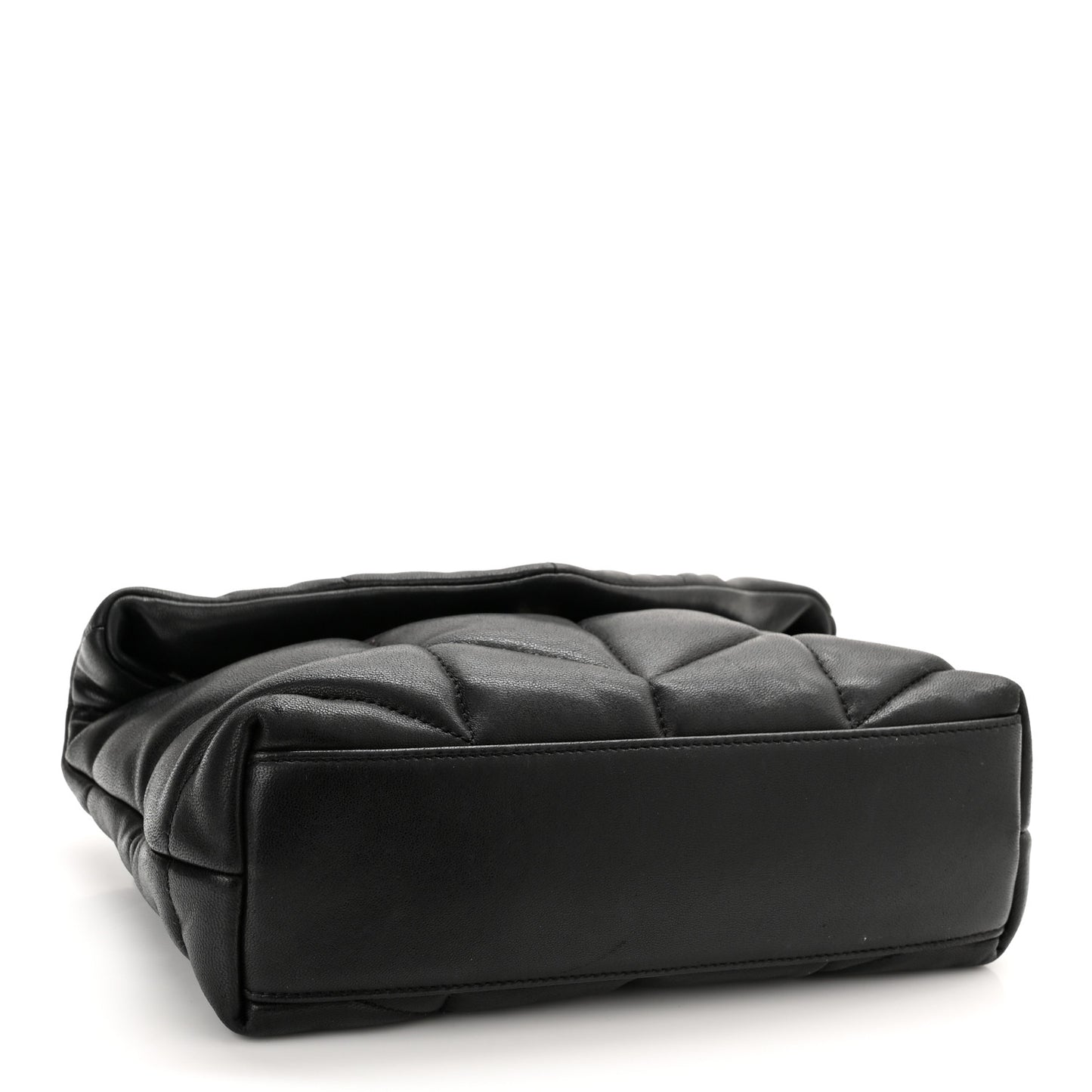 Lambskin Quilted Toy Loulou Puffer Monogram Chain Satchel Black