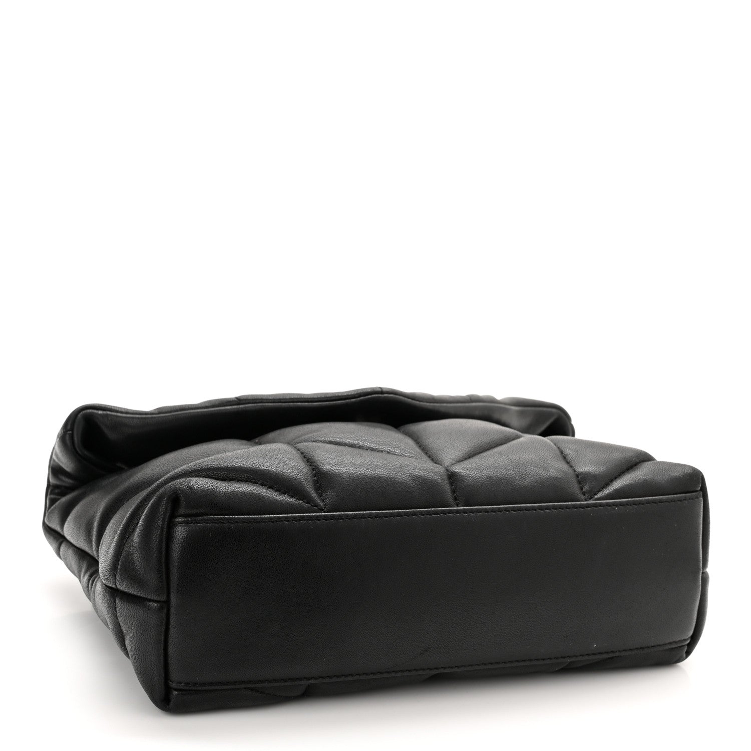 Saint Laurent Lambskin Quilted Toy Loulou Puffer Monogram Chain Satchel Black 4 of 11