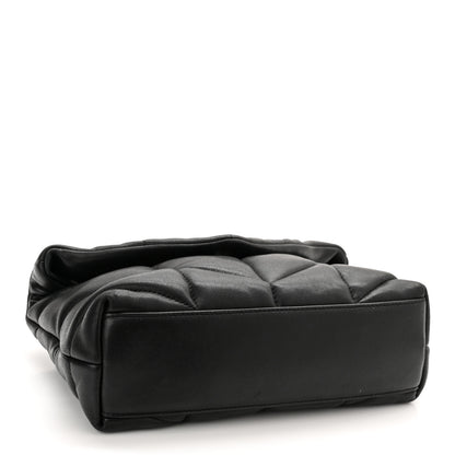 Saint Laurent Lambskin Quilted Toy Loulou Puffer Monogram Chain Satchel Black 4 of 11