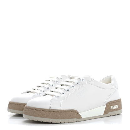 Fendi Vitello Logo Womens Low Top Sneakers 35 White 4 of 9