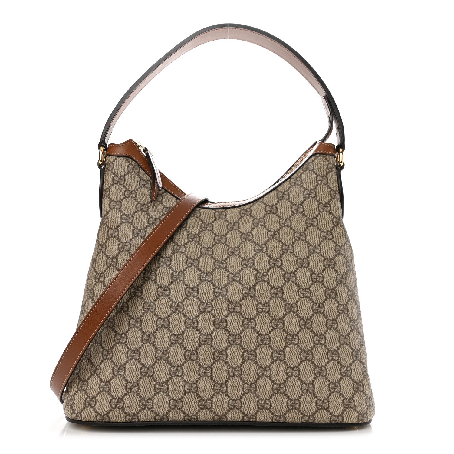 Gucci GG Supreme Monogram Linea A Hobo Brown 1 of 10
