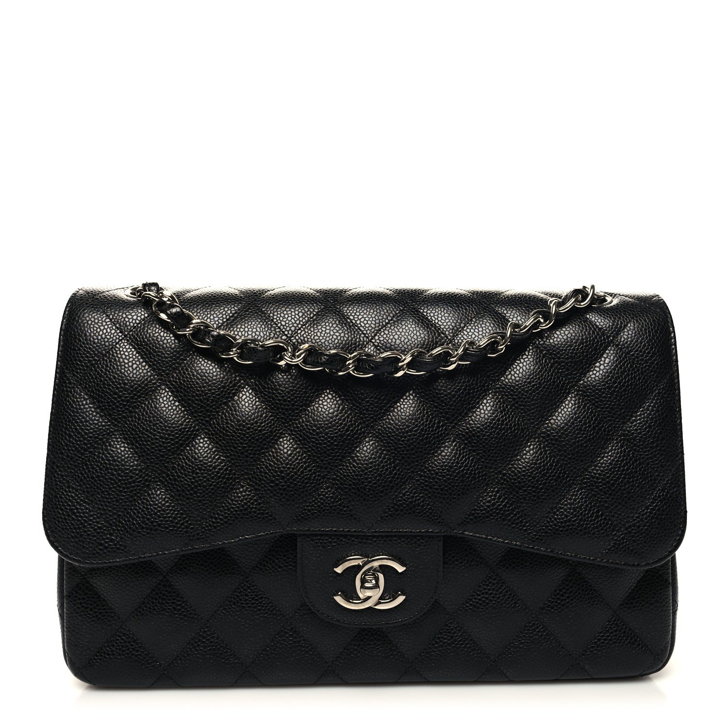 Chanel Caviar Quilted Jumbo Double Flap Black 1 of 10