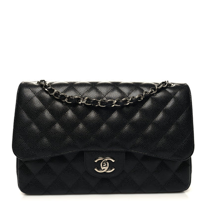 Chanel Caviar Quilted Jumbo Double Flap Black 1 of 10