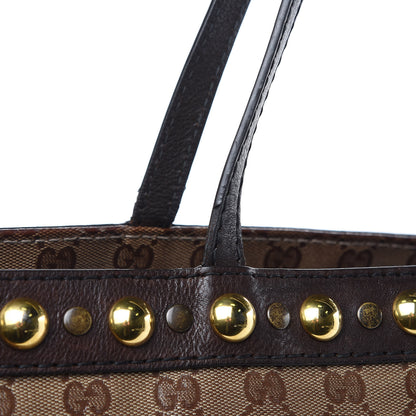 Gucci Crystal Monogram Medium Babouska Shopping Tote Dark Brown 16 of 21