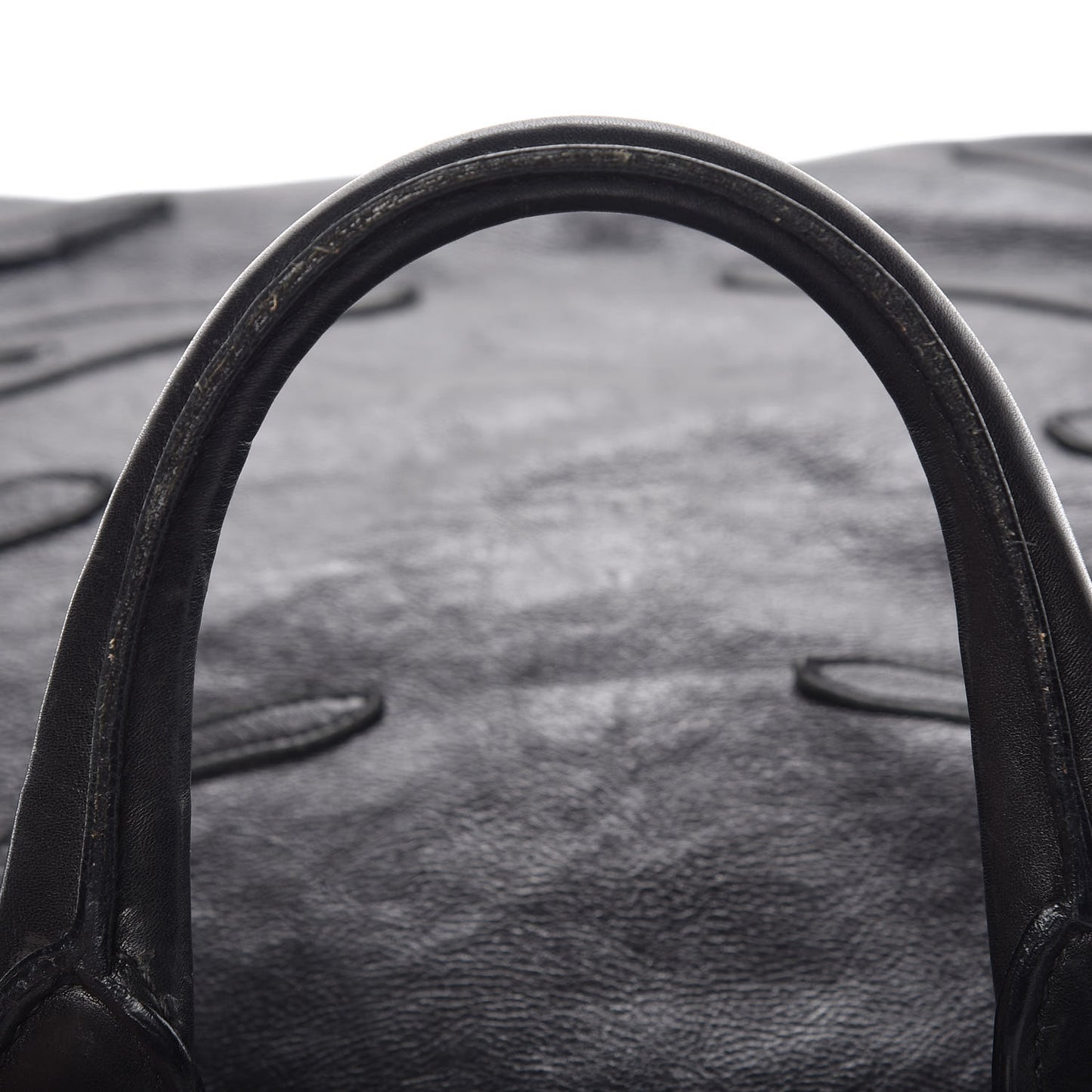 Calfskin Zebra Striped Tote Bag Black