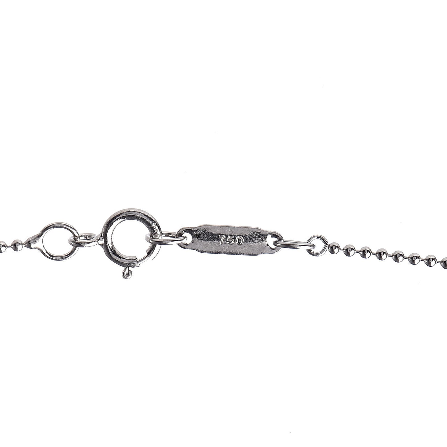 18K White Gold Diamond Medium Heart Key Pendant Necklace