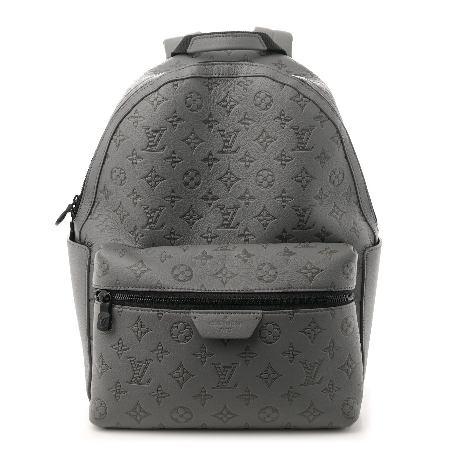 Louis Vuitton Calfskin Monogram Shadow Discovery Backpack Anthracite Gray 1 of 11