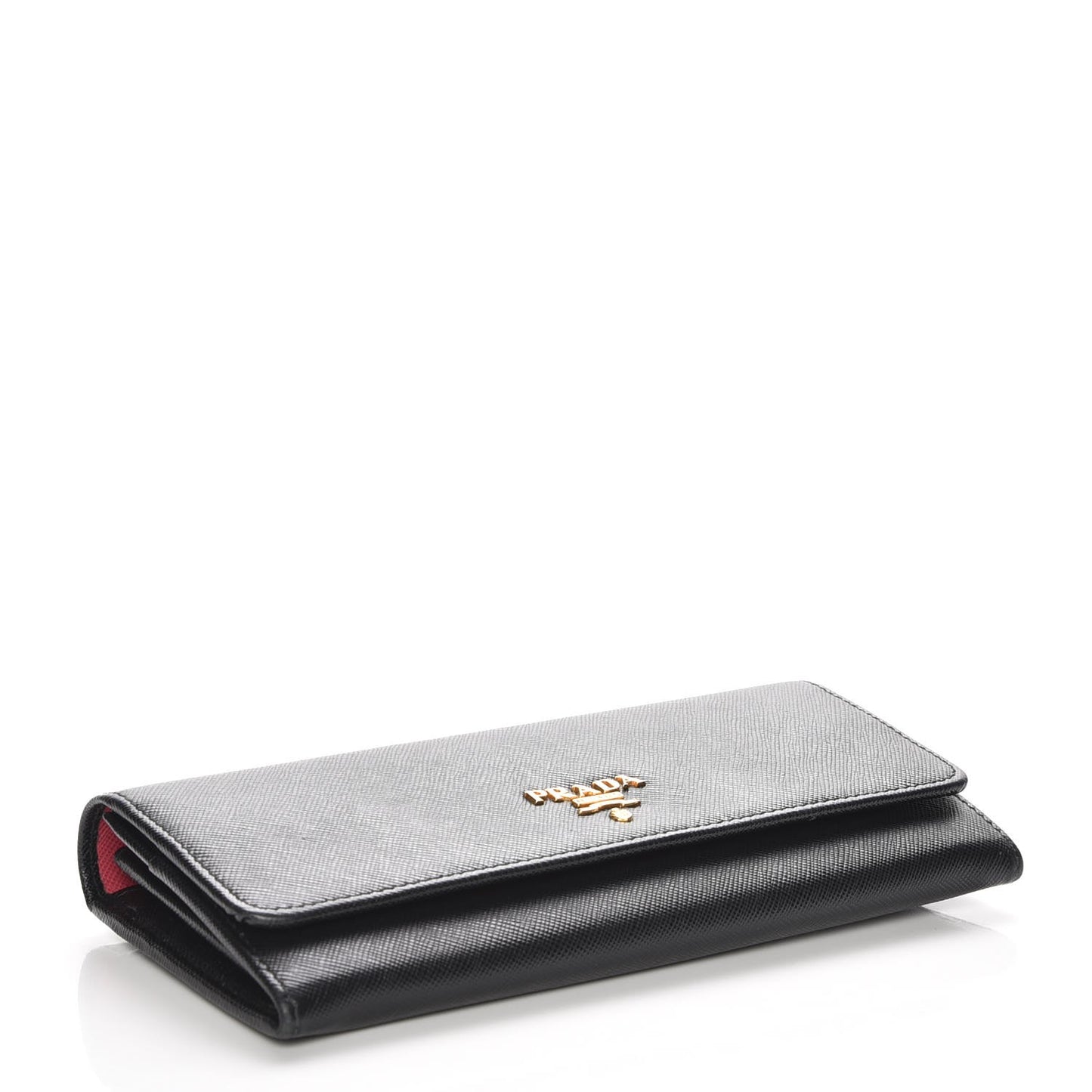 Saffiano Continental Flap Wallet Black Ibisco