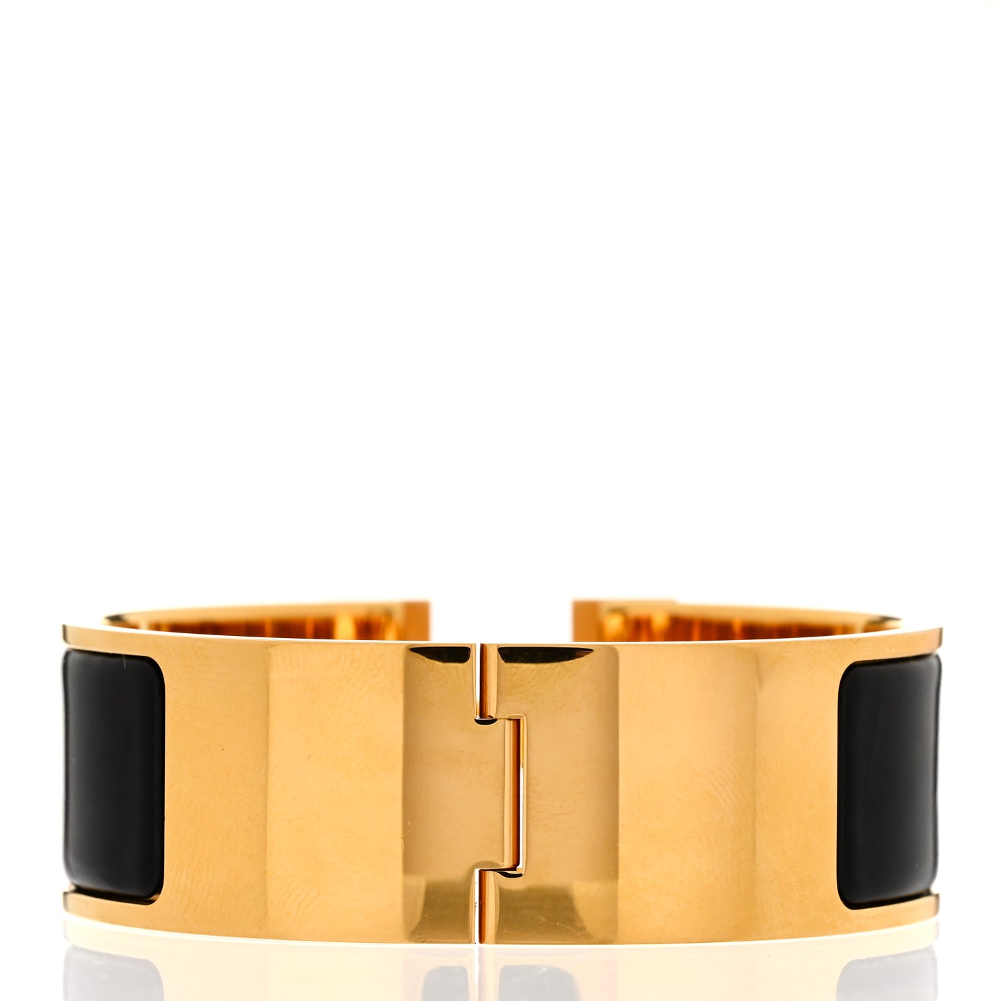 Enamel Wide Clic Clac H Bracelet GM Black