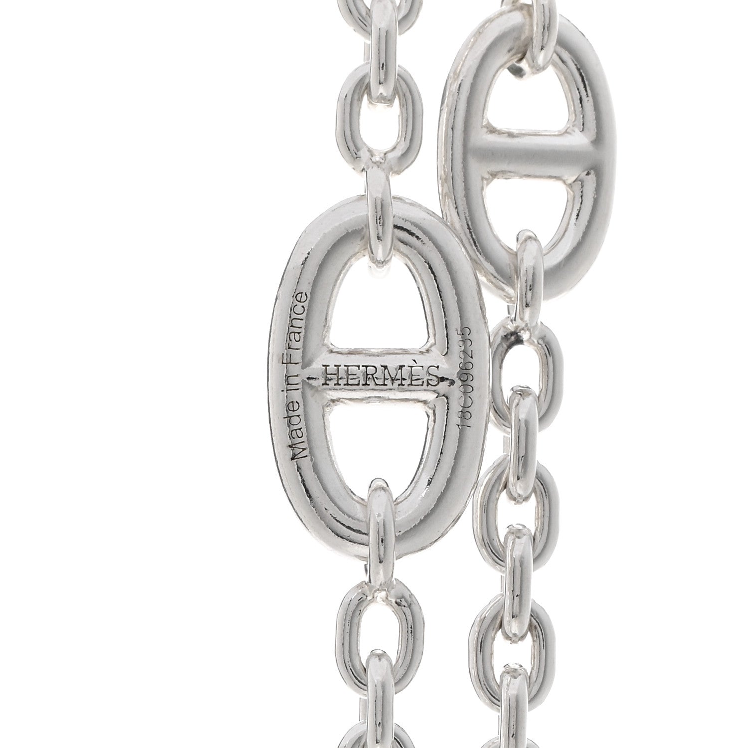 Hermes Sterling Silver Farandole Necklace 160 4 of 4