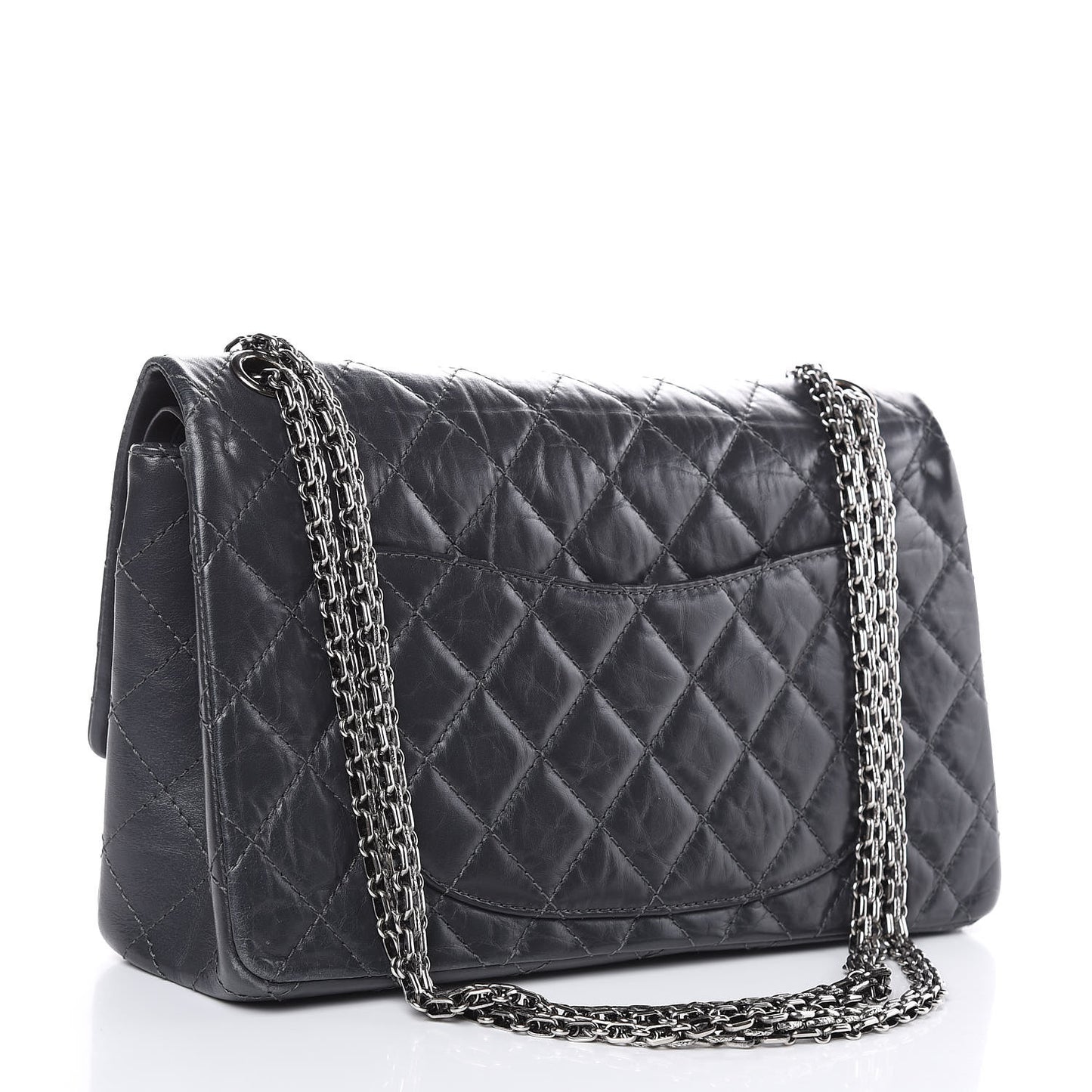 Aged Calfskin Quilted 2.55 Reissue 226 Flap Grey