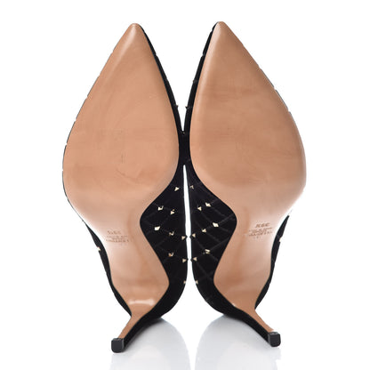 Valentino Garavani Velvet Rockstud Spike 90mm Pumps 39.5 Black 5 of 8
