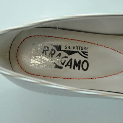 FASHIONPHILE SALVATOREFERRAGAMOSetaSatinStripedVaraBowFlats5.5 5 of 7