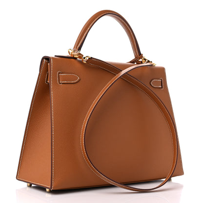 Hermes Epsom Kelly Sellier 32 Gold 3 of 10