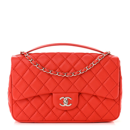 Chanel Lambskin Quilted Easy Carry Jumbo Flap Red 1 of 11
