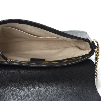 Gucci Pebbled Calfskin Medium Soho Flap Crossbody Black 3 of 8