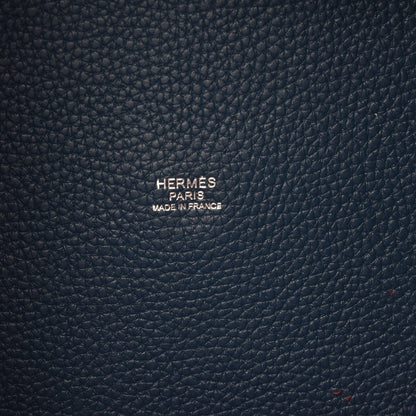 Hermes Taurillon Clemence Picotin Lock 26 GM Rouge Casaque Bleu Thalassa 6 of 8