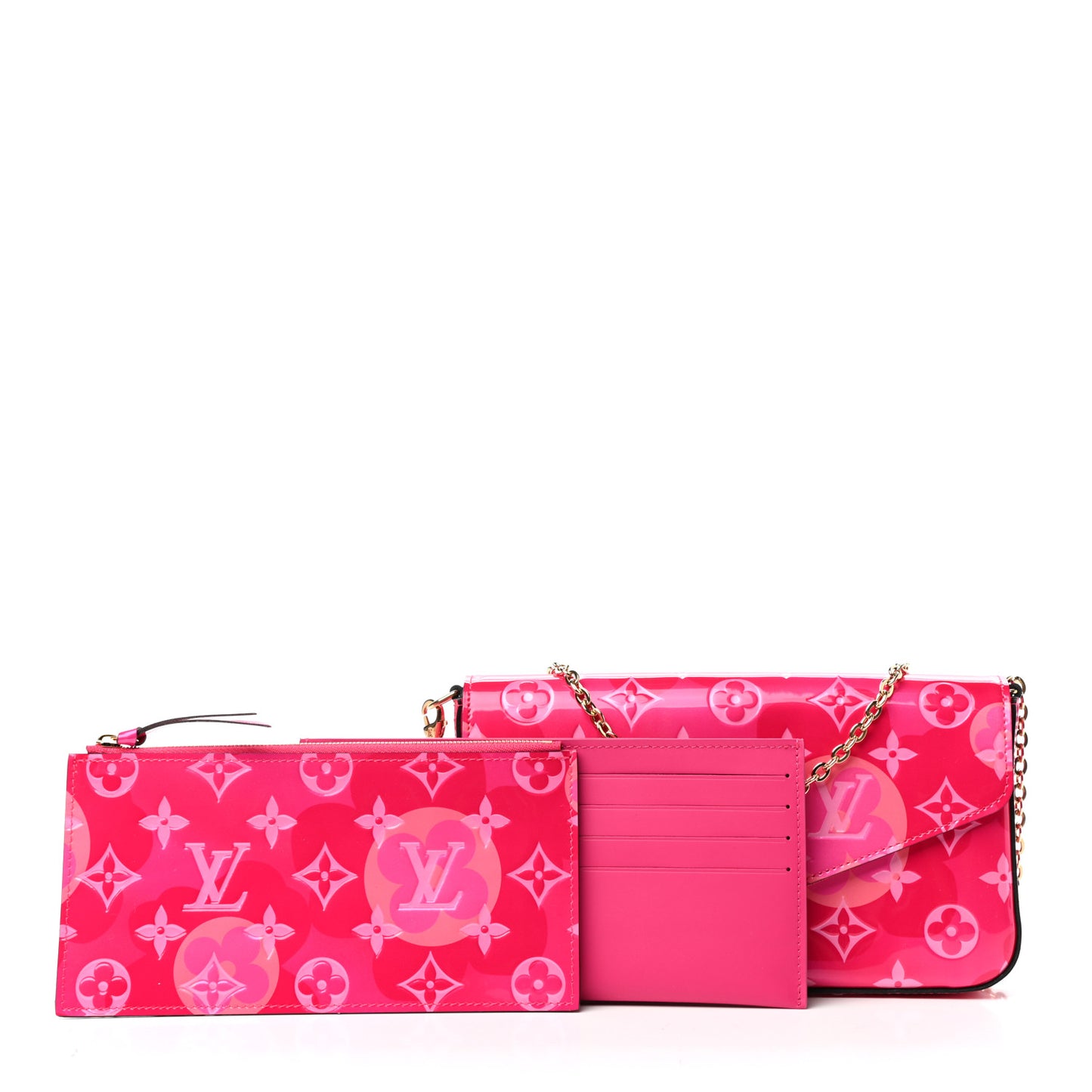 Vernis Valentine Pochette Felicie Chain Wallet Fuchsia